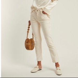 NEW FRAME Le High Straight Trousers Off White sz 0